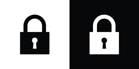 Lock icon fill vectors set for ui.