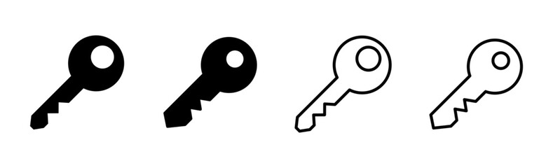 Key icon set. Key vector icon. Key symbol