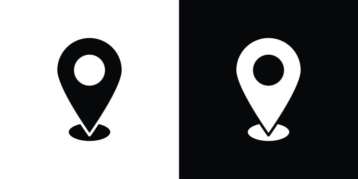 Location icon fill vectors set for ui.