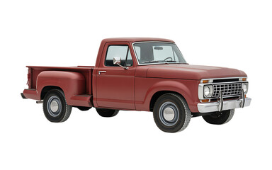faded red Pickup Truck isolated on transparent background