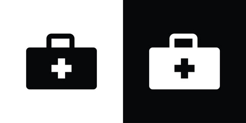 First aid kit icon fill vectors set for ui.