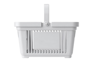 white elegance shopping cart isolated on transparent background