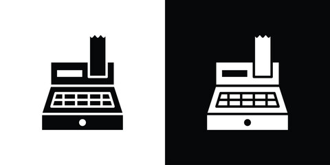 Cash register icon fill vectors set for ui.
