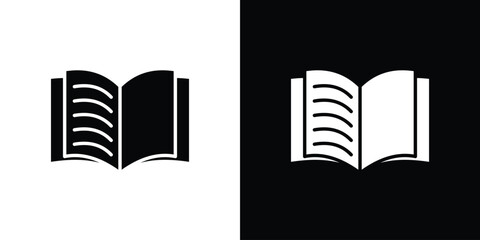 Book icon fill vectors set for ui.