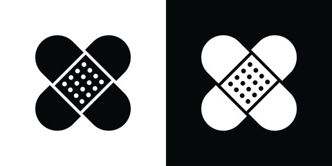 Band aid icon fill vectors set for ui.