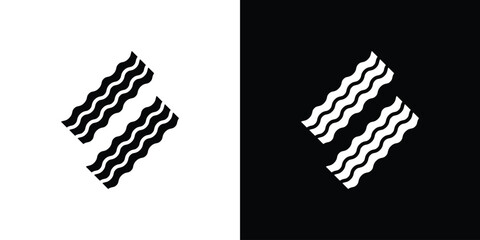 Bacon icon fill vectors set for ui.