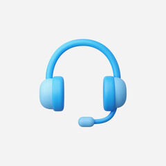 3d Realistic Headset icon vector Illustration