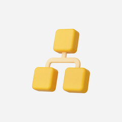 3d Realistic Hierarchy icon vector Illustration