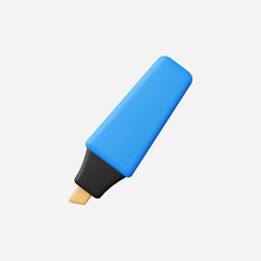 3d Realistic Highlighter icon vector Illustration