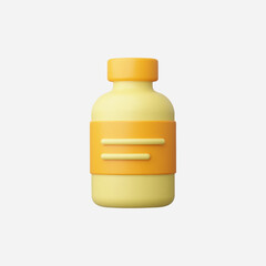 3d Realistic Medicine Bottle icon vector Illustration