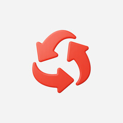 3d Realistic Recycle arrow vector illustration