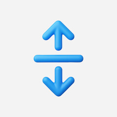 3d Realistic Scroll Up Down icon vector Illustration