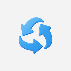 3d Realistic Recycle arrow vector illustration