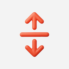 3d Realistic Scroll Up Down icon vector Illustration