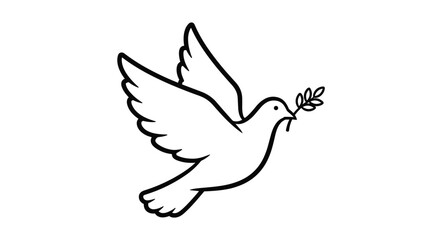 A symbol of hope and tranquility this beautiful dove carries a branch symbolizing peace and a brighter future for all.