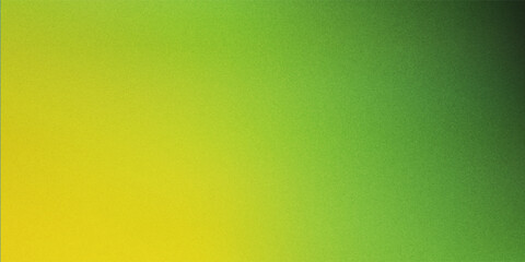 Noisy grain texture effect green and lime color gradient banner background. green grain texture background