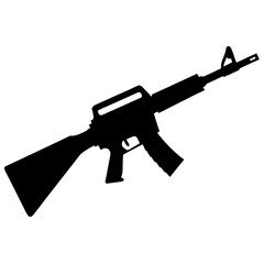 m16 gun vector silhouette