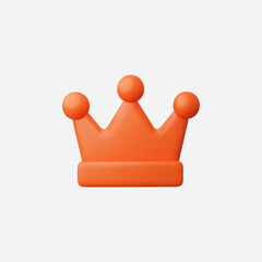 3d Realistic Crown icon vector Illustration