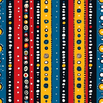 Bhil tribal art pattern seamless
