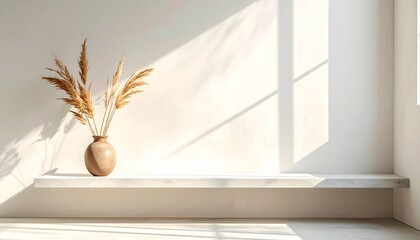 Modern interior design room with indoor plant and wooden frame decoration and view through the window
