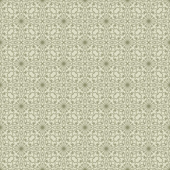 Vintage Damask Floral Pattern Seamless Vector Design with Beige Background Classic Decorative Wallpaper Elegant Style Ornamental Fabric Background for Luxury Interiors