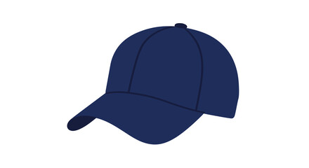 Blue baseball cap in minimalist style