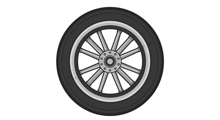 Obraz premium Vintage bicycle wheel with spokes in detailed classic design