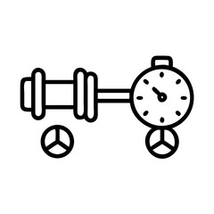 Obraz premium Dumbbell and gauge, representing measurement and strength