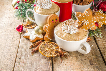 Christmas gingerbread in mug