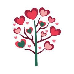 Vibrant heart tree symbolizes love romance and affection perfect for greeting cards and romantic themes