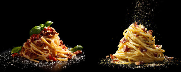 2種類のスパゲティ