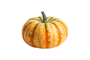 Striped delicata squash isolated on white background