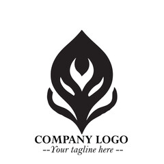 Spinach Logo Symbol in Black on the White Background Minimalist Leaf Vegetable Illustration