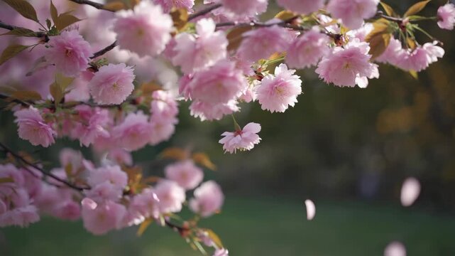 Kirschbaum mit Bl&uuml;ten im Fr&uuml;hling &ndash; Nahaufnahme