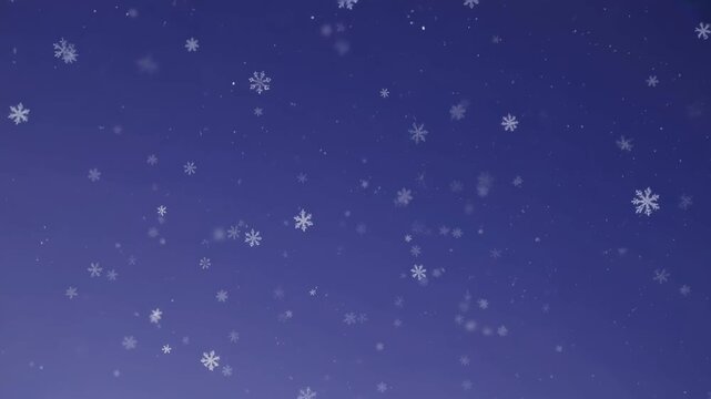 Abstrakte fallende Schneeflocken &ndash; dunkler Hintergrund | Winterliche Animation