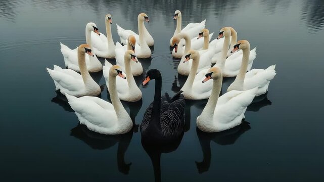 Singular stance reflection: personal value, social difference, expressive voice, bold individuality, true self, distinct shape, unique vision, brave contrast, inner stand, crowd border, identity power