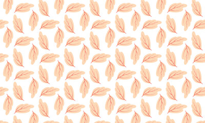 Autumn leaves seamless pattern, vector fall foliage background with colorful leaf design for seasonal decor and wrapping paper