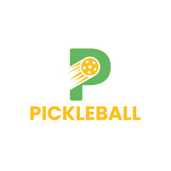 Pickleball Logo Design. Minimalist and Modern. Vector illustration