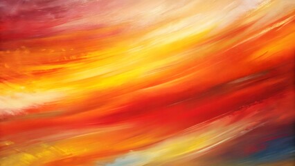 Vibrant abstract background with swirling brushstrokes of red orange and yellow