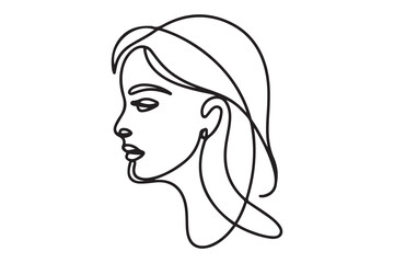 Woman beauty anti-aging icon. Element of beauty and anti aging icon for mobile concept and web apps. one line Icon drawing with white background