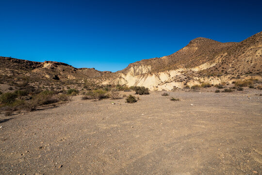 Berge in der Tabernas W&uuml;ste, Provinz Almer&iacute;a, Andalusien, Spanien