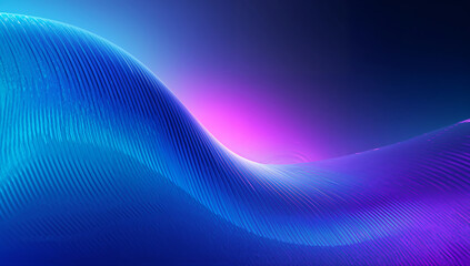 Abstract Digital Waveform with Blue and Purple Gradient Light