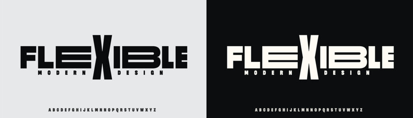 Modern Bold Font and Number. Typography urban style alphabet fonts for fashion, sport, technology, digital, movie, logo design, vector illustration

