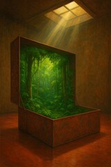 Rainforest in Rusted Iron Box