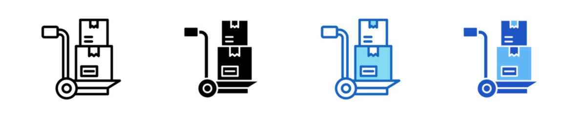 Trolley  Icon Set Multiple Style Collection