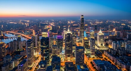 Obraz premium Urban City Skyline