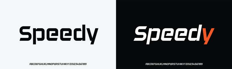 Modern Font . Regular Italic Number Typography urban style fonts for technology, space, digital, movie logo design. vector illustration

