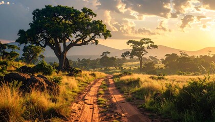  Scenic African Landscape Sunset