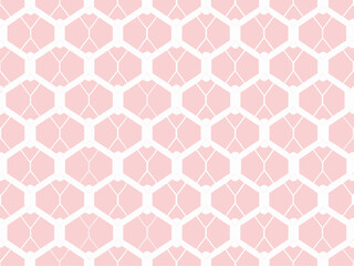 Subtle pastel pink geometric pattern with octagonal shapes