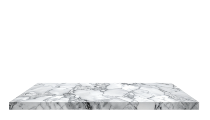 Grey Concrete Tabletop on White Background